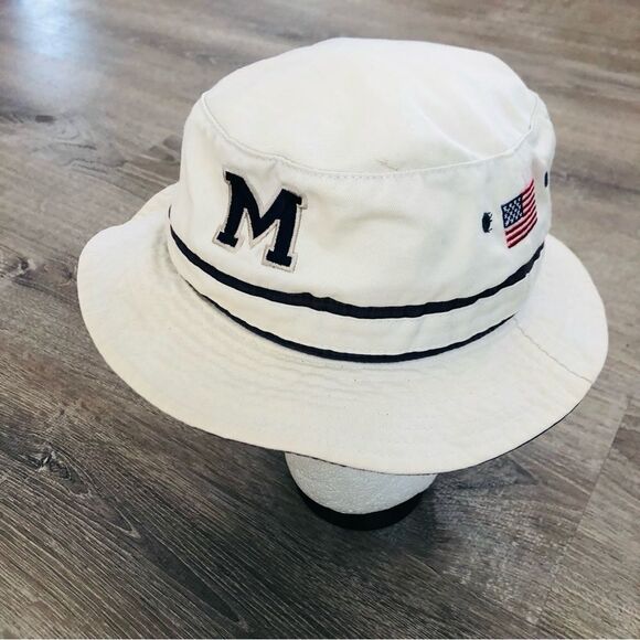 Vintage 2001 Y2K University Of Missouri Toppers Bucket Hat Size S/M Beige - Picture 1 of 8